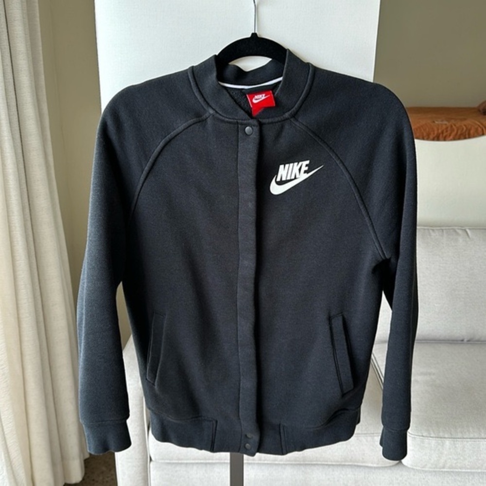 NIKE Jersey Bomber Jacket Color Black Size S